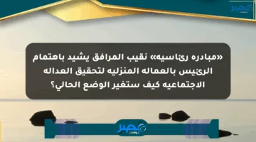 «مبادرة رئاسية» نقيب المرافق يشيد باهتمام الرئيس بالعمالة المنزلية لتحقيق العدالة الاجتماعية كيف ستغير الوضع الحالي؟